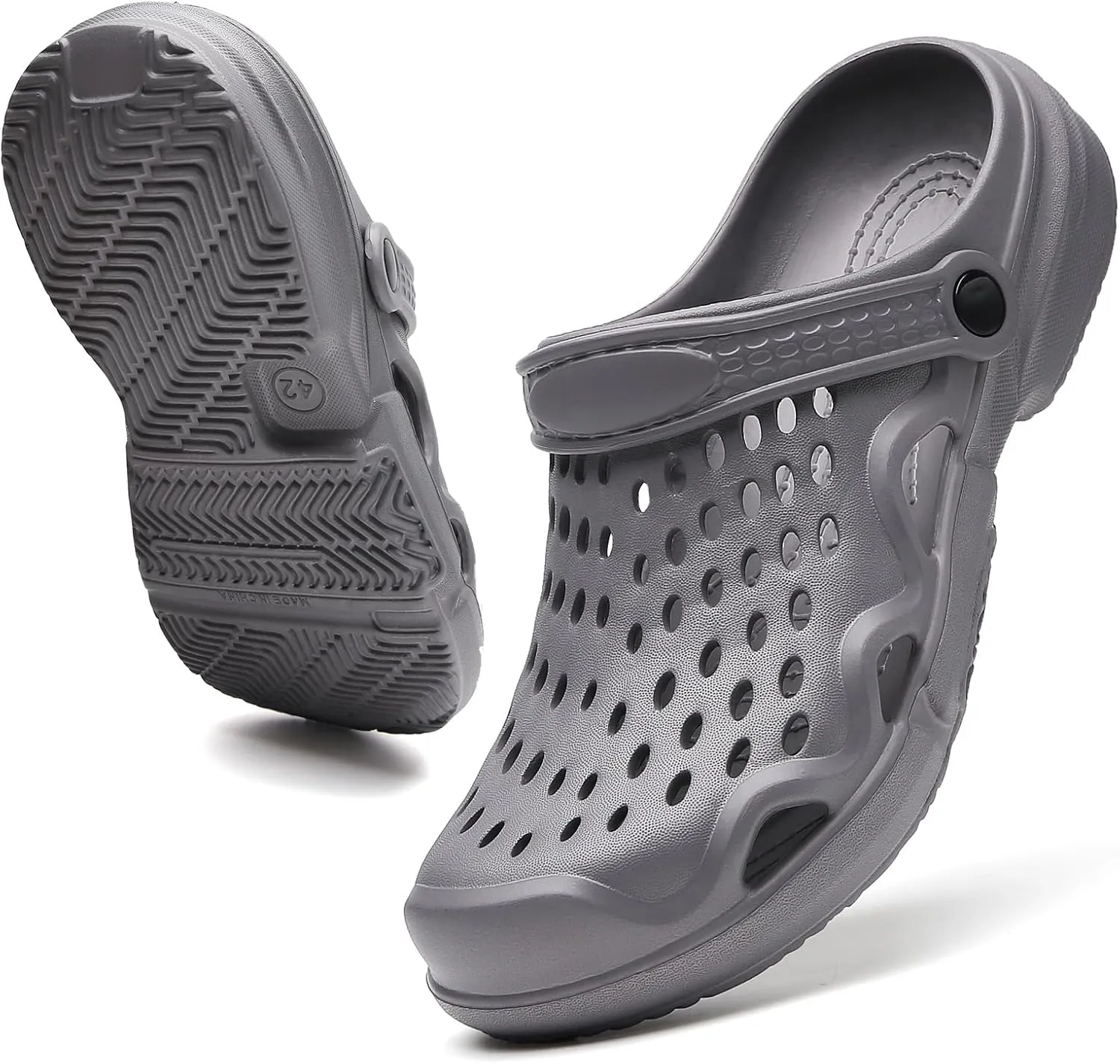 CERYTHRINA Mens Garden Clogs Lightweight Breathable Slip on Sandals Fashions Pool Beach Shoes Non Slip Home Clogs Slippers