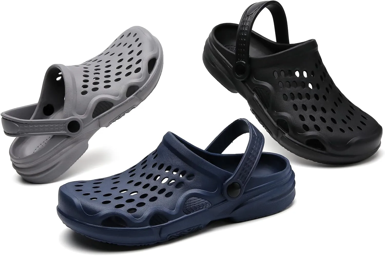CERYTHRINA Mens Garden Clogs Lightweight Breathable Slip on Sandals Fashions Pool Beach Shoes Non Slip Home Clogs Slippers