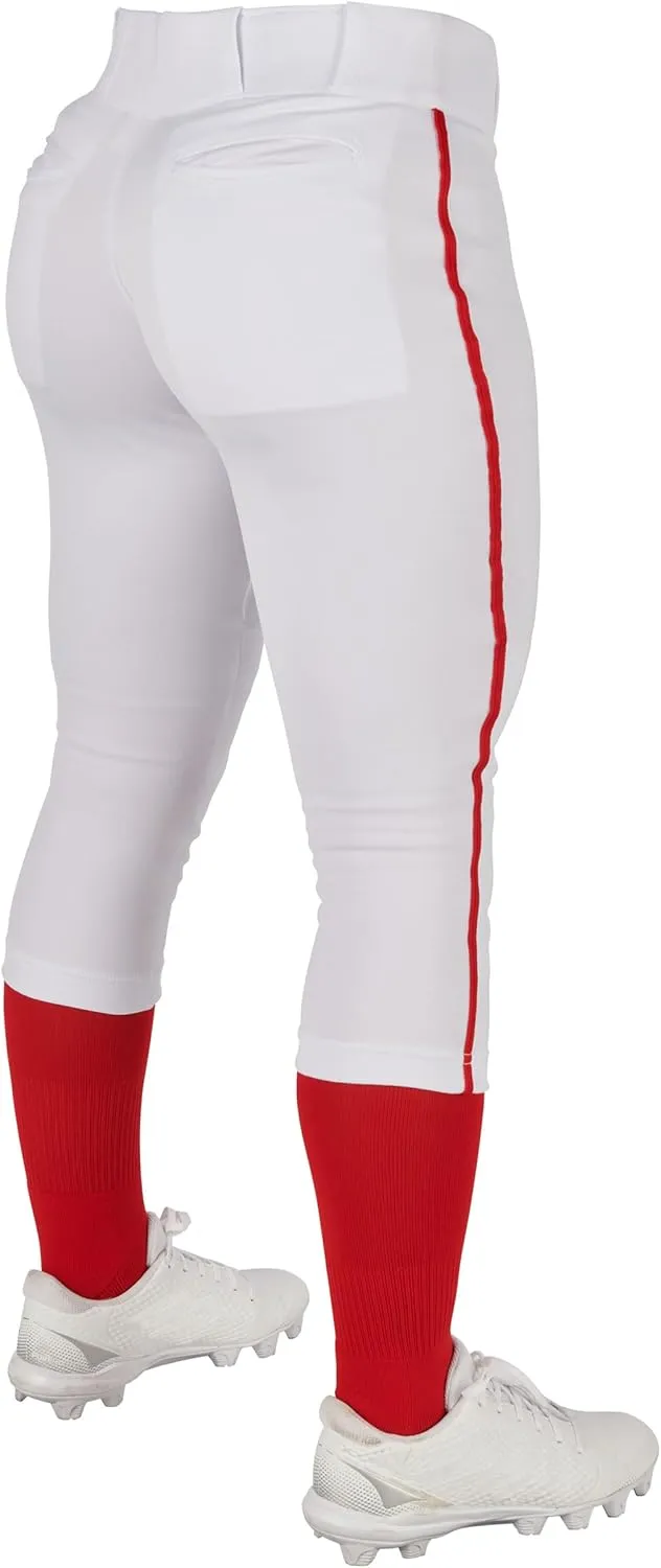 CHAMPRO Girls' Tournament Low-Rise Youth Softball Pants with Braid