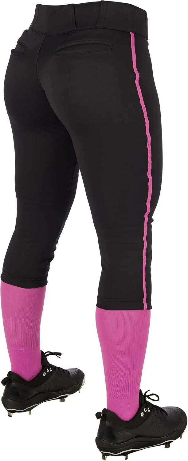 CHAMPRO Women's Tournament Low Rise Softball Pants with Side Piping