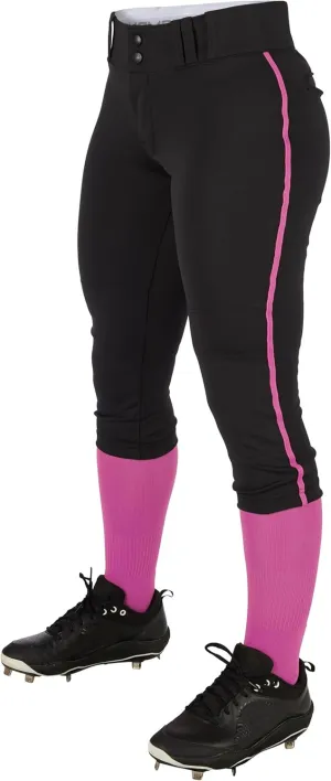 CHAMPRO Women's Tournament Low Rise Softball Pants with Side Piping