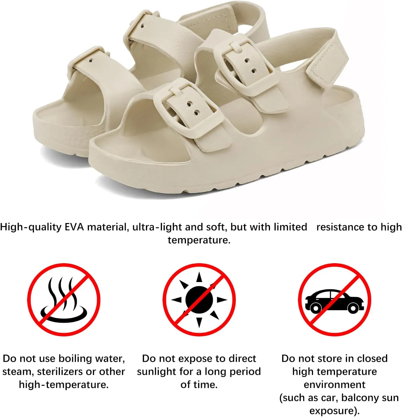 ChayChax Toddler Boys Girls Double Buckle Sandals Children's Adjustable Back Strap Water Sandal
