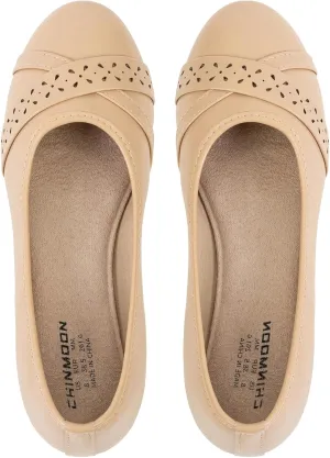 CHIN·MOON Women's Ballet Flats Comfortable Dressy Walking Dress Casual Shoes