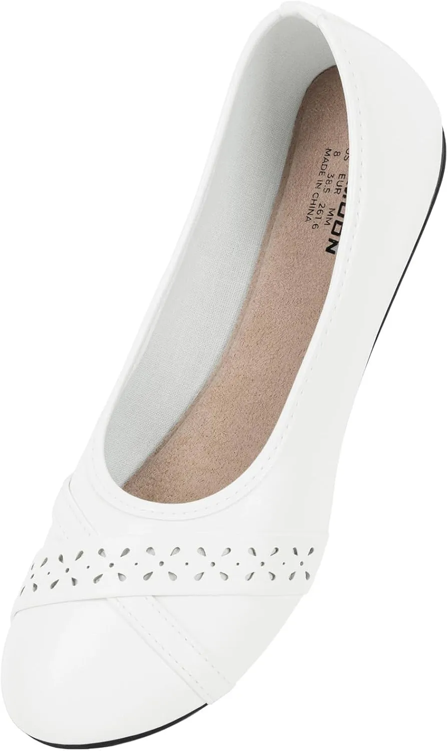 CHIN·MOON Women's Ballet Flats Comfortable Dressy Walking Dress Casual Shoes