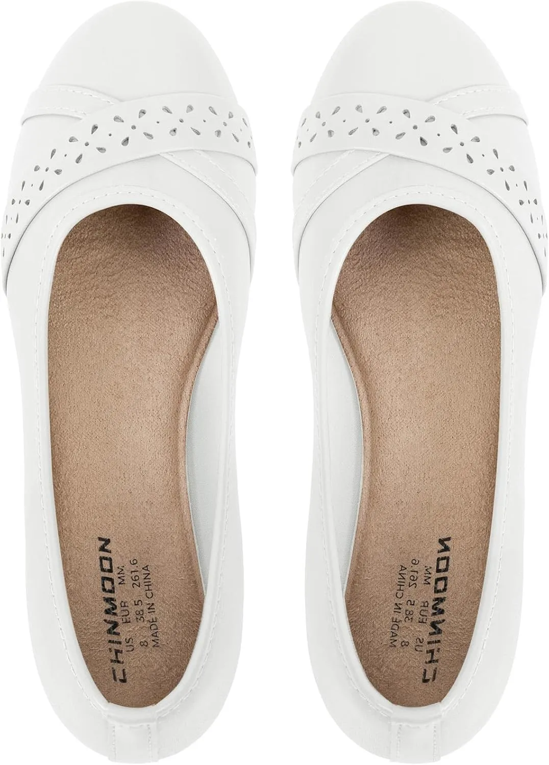 CHIN·MOON Women's Ballet Flats Comfortable Dressy Walking Dress Casual Shoes