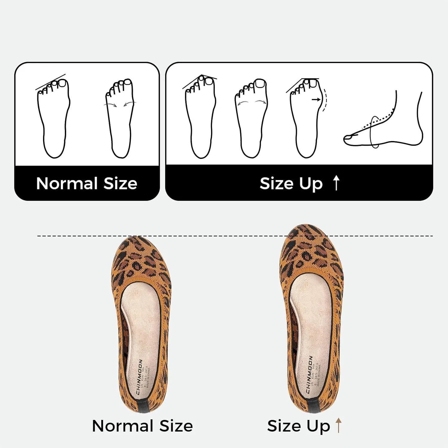 CHIN·MOON Women's Ballet Flats Comfortable Dressy Walking Dress Casual Shoes