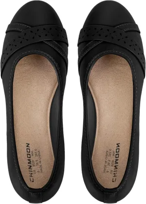 CHIN·MOON Women's Ballet Flats Comfortable Dressy Walking Dress Casual Shoes