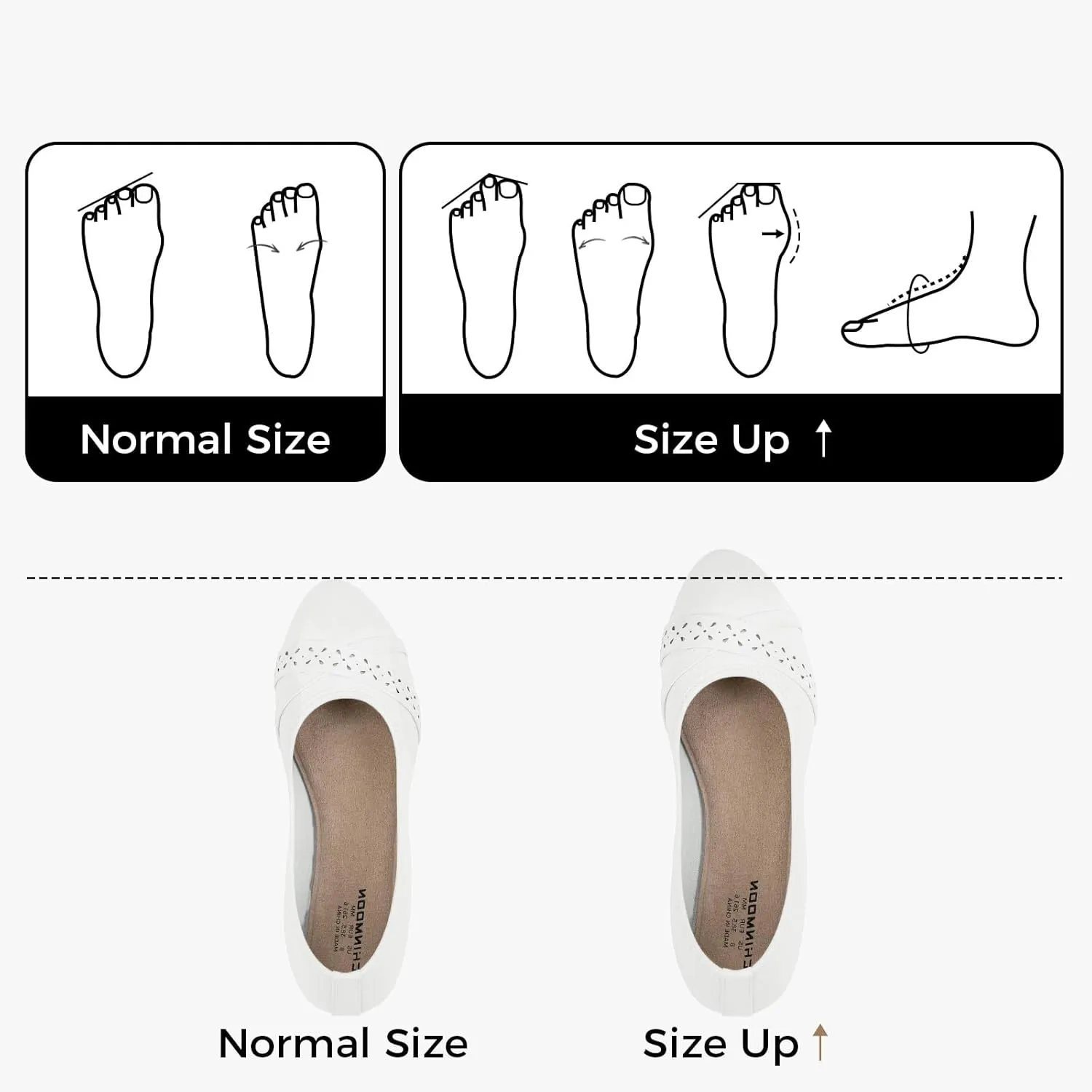 CHIN·MOON Women's Ballet Flats Comfortable Dressy Walking Dress Casual Shoes