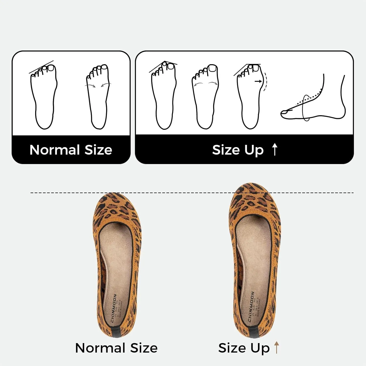 CHIN·MOON Women's Ballet Flats Comfortable Dressy Walking Dress Casual Shoes