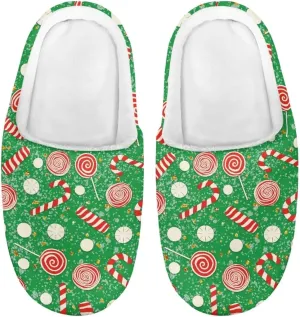 Christmas Kids Fuzzy Warm House Slippers for Girls Non Slip Rubber Sole Home Slippers for Toddlers Size 9-15