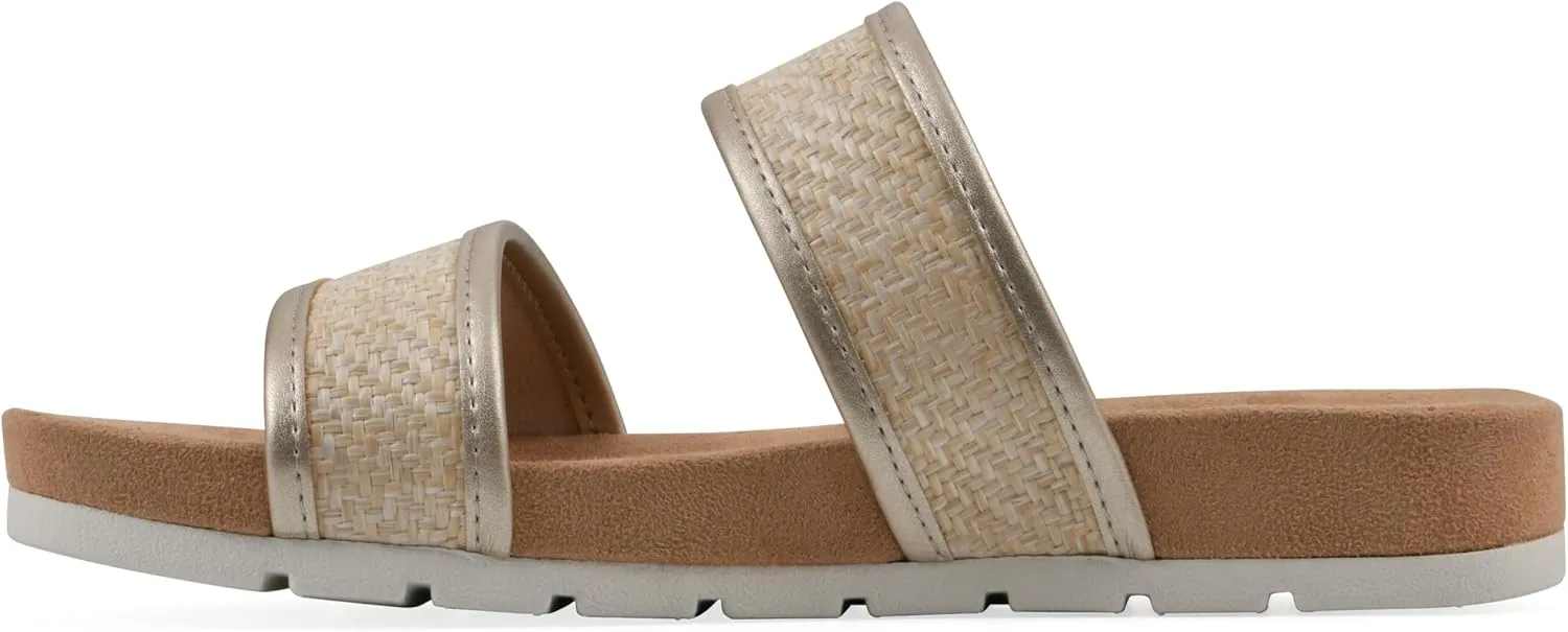 CLIFFS BY WHITE MOUNTAIN Women's Tropical Double Strap Slide Sandal