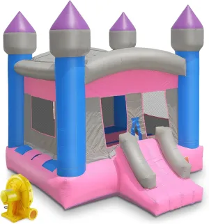 Cloud 9 Commercial Grade Princess Castle Bounce House with Blower - 100% PVC 13' x 13' Bouncer