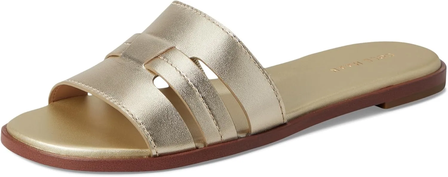 Cole Haan Women's Flynn Slotted Slides Flat Sandal