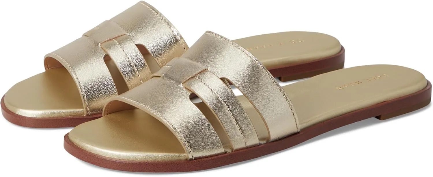 Cole Haan Women's Flynn Slotted Slides Flat Sandal