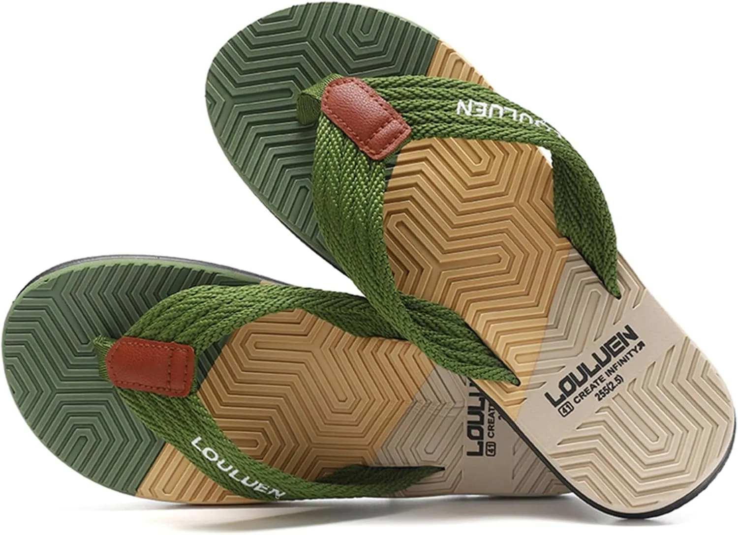 Color Block Men's Flip Flops | Beach Sandals with Anti-slip Sole | Summer Slip-on Slippers