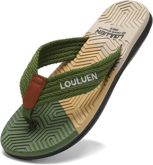 Color Block Men's Flip Flops | Beach Sandals with Anti-slip Sole | Summer Slip-on Slippers