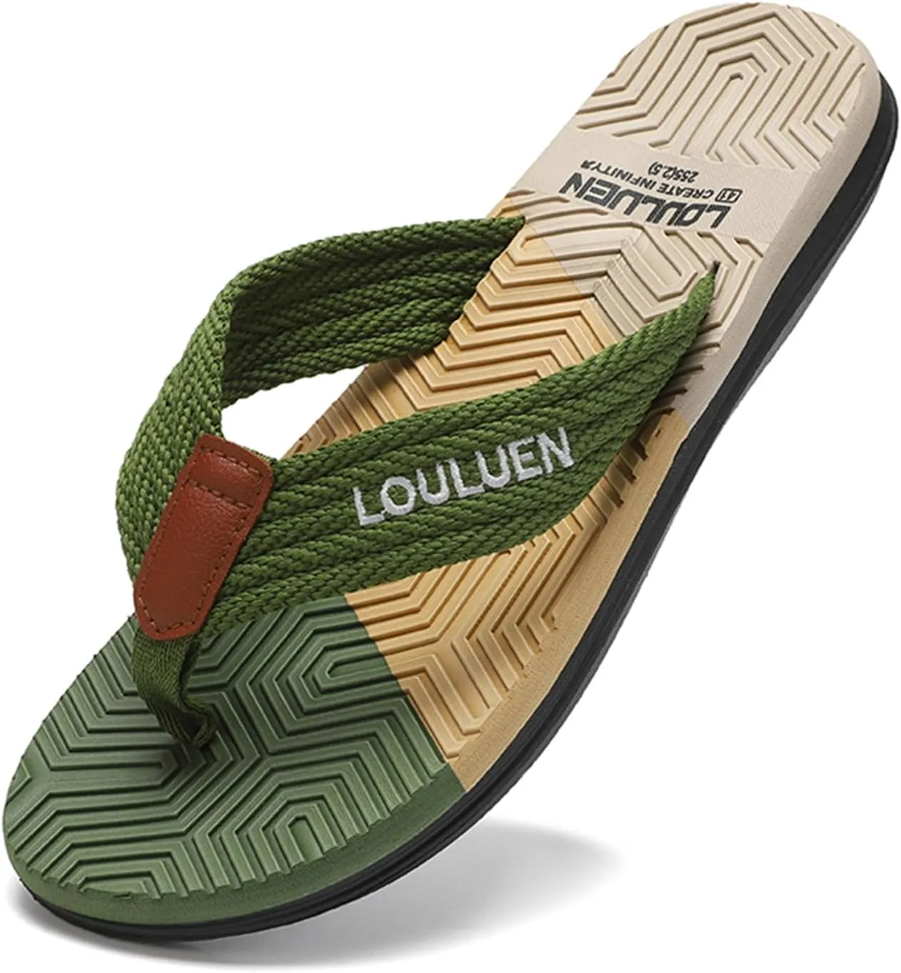 Color Block Men's Flip Flops | Beach Sandals with Anti-slip Sole | Summer Slip-on Slippers