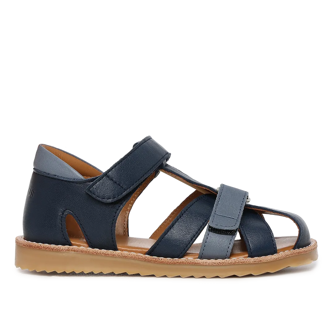 Colourblock sandal with adjustable velcro closure