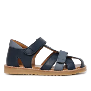 Colourblock sandal with adjustable velcro closure