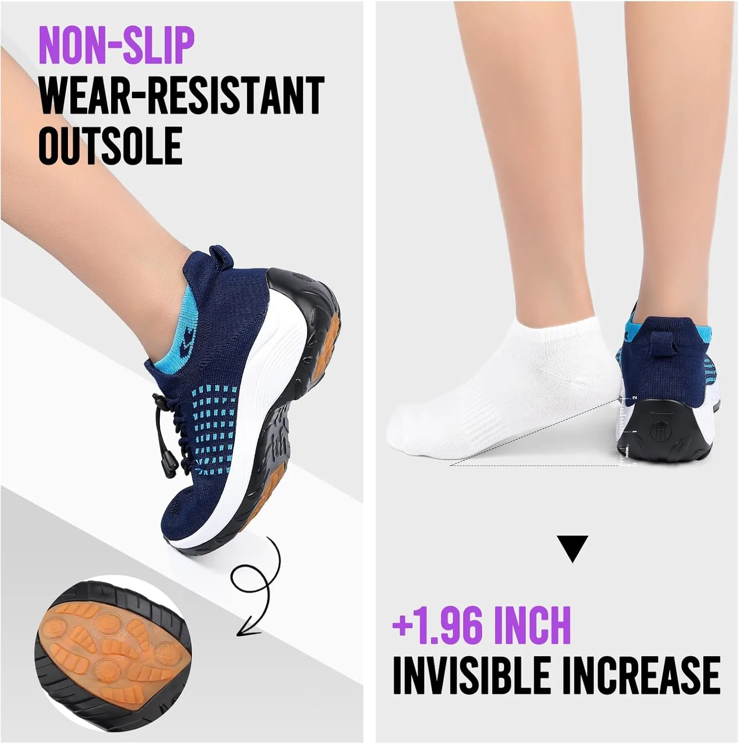 Comfortable Breathable Women Walking Shoes Slip on Trainers Women's Orthopedic Casual Ladies Shoe Thick Bottom