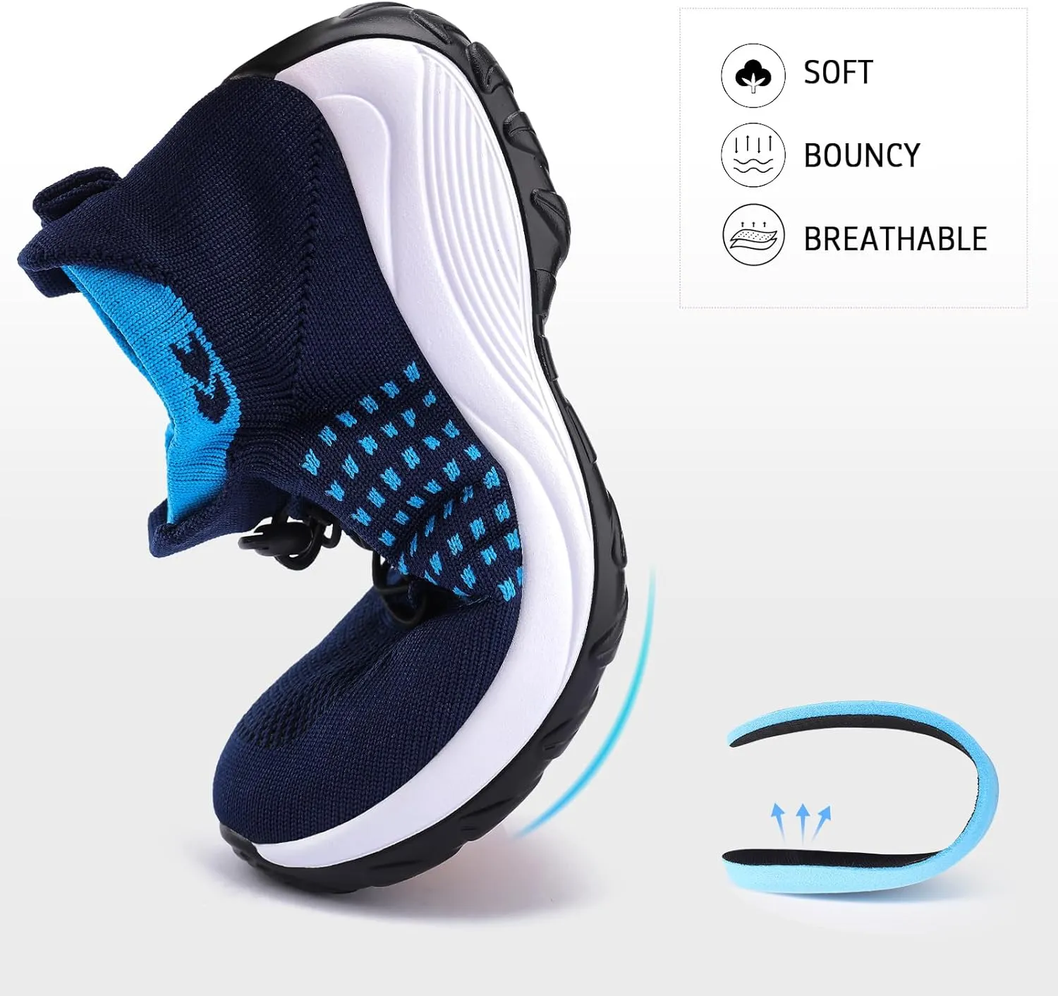 Comfortable Breathable Women Walking Shoes Slip on Trainers Women's Orthopedic Casual Ladies Shoe Thick Bottom