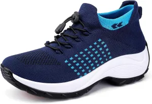 Comfortable Breathable Women Walking Shoes Slip on Trainers Women's Orthopedic Casual Ladies Shoe Thick Bottom