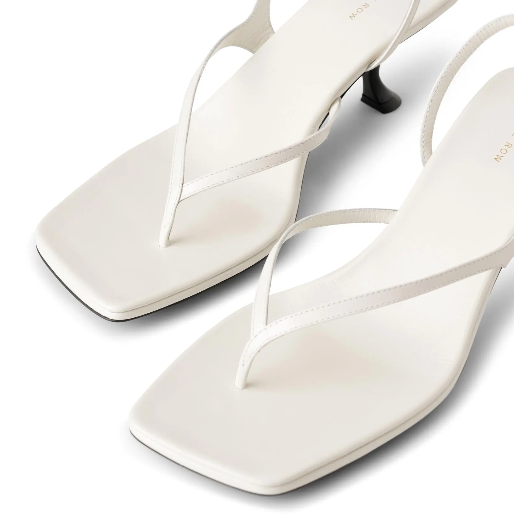Constance white leather sandals
