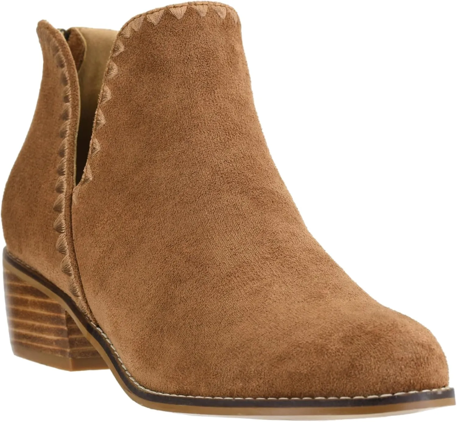 Corkys Footwear Spice It Up 2-Inch Stacked Heel Booties Black Faux Suede with Memory Foam Insoles and Back Zipper - Versatile Fall Fashion Essential