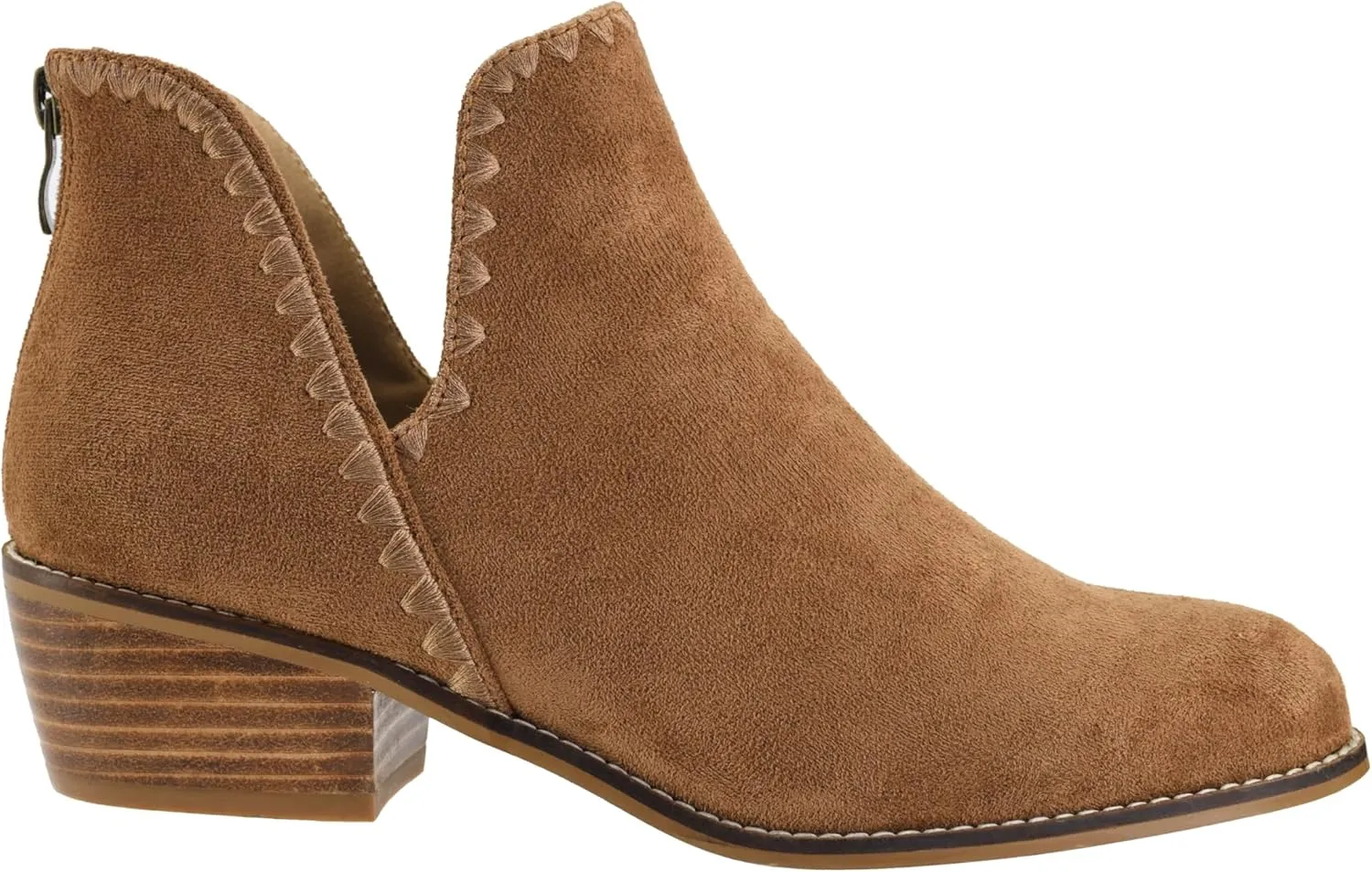 Corkys Footwear Spice It Up 2-Inch Stacked Heel Booties Black Faux Suede with Memory Foam Insoles and Back Zipper - Versatile Fall Fashion Essential