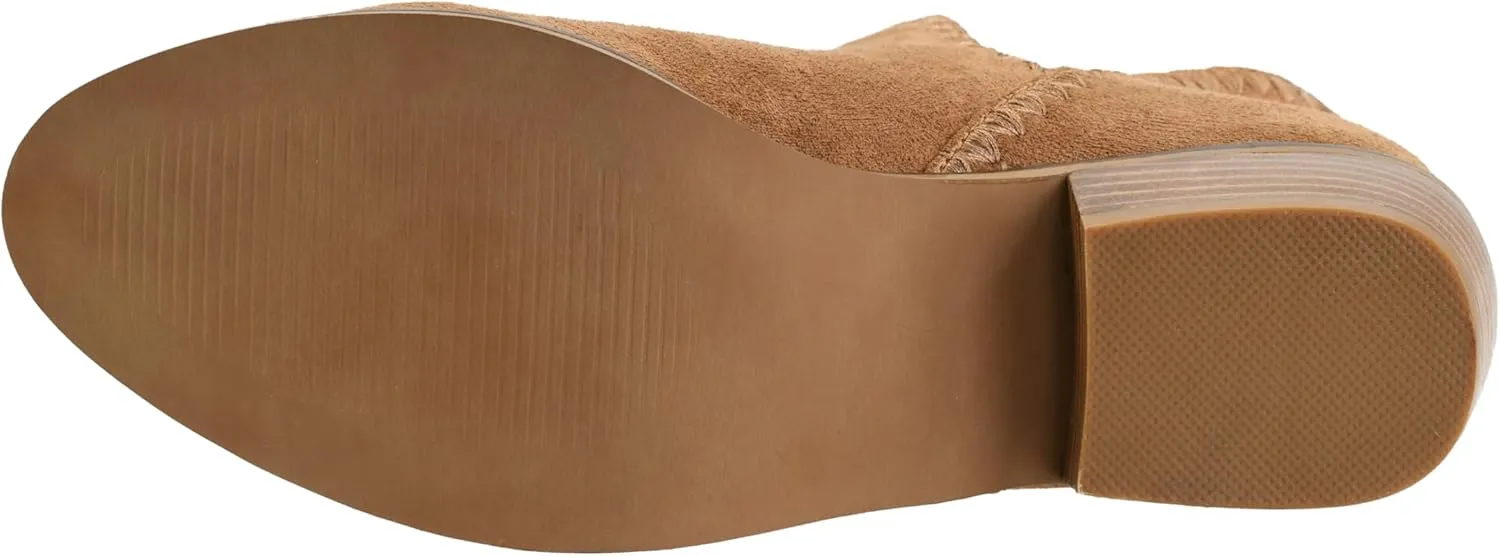 Corkys Footwear Spice It Up 2-Inch Stacked Heel Booties Black Faux Suede with Memory Foam Insoles and Back Zipper - Versatile Fall Fashion Essential