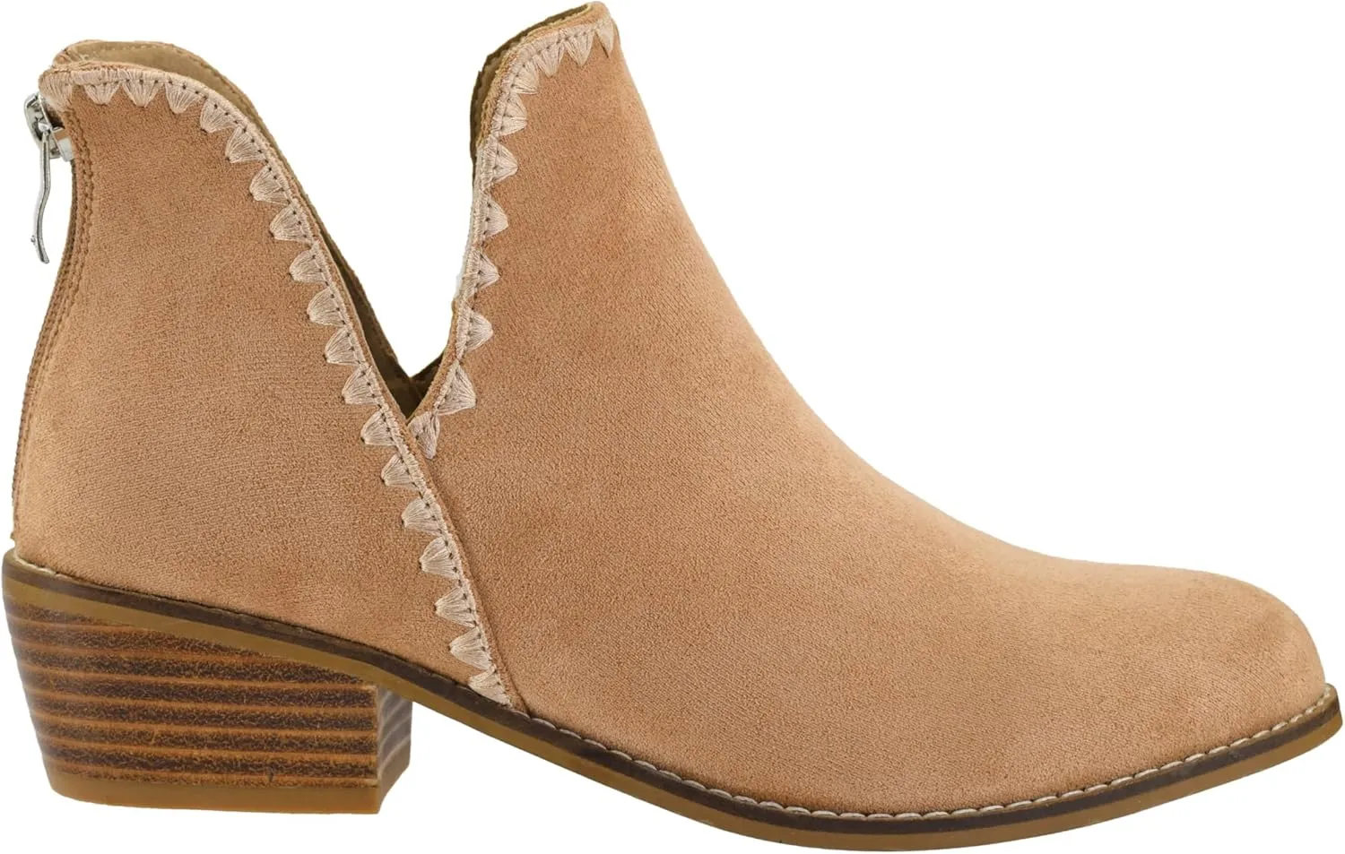Corkys Footwear Spice It Up 2-Inch Stacked Heel Booties Black Faux Suede with Memory Foam Insoles and Back Zipper - Versatile Fall Fashion Essential