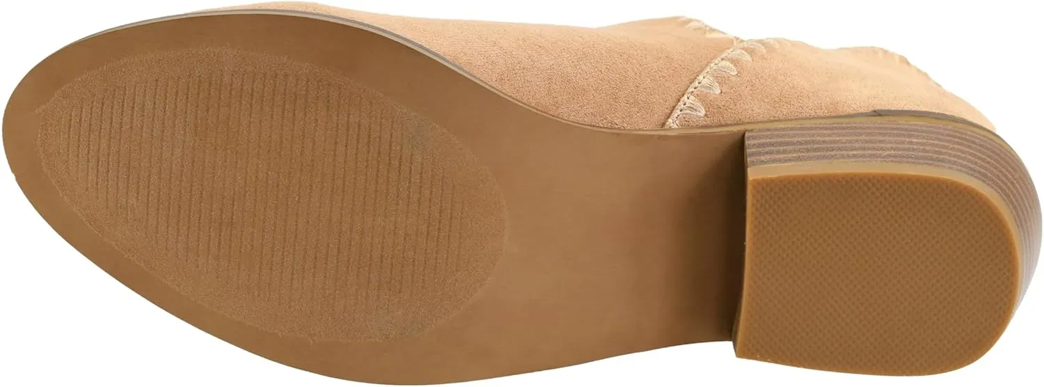Corkys Footwear Spice It Up 2-Inch Stacked Heel Booties Black Faux Suede with Memory Foam Insoles and Back Zipper - Versatile Fall Fashion Essential