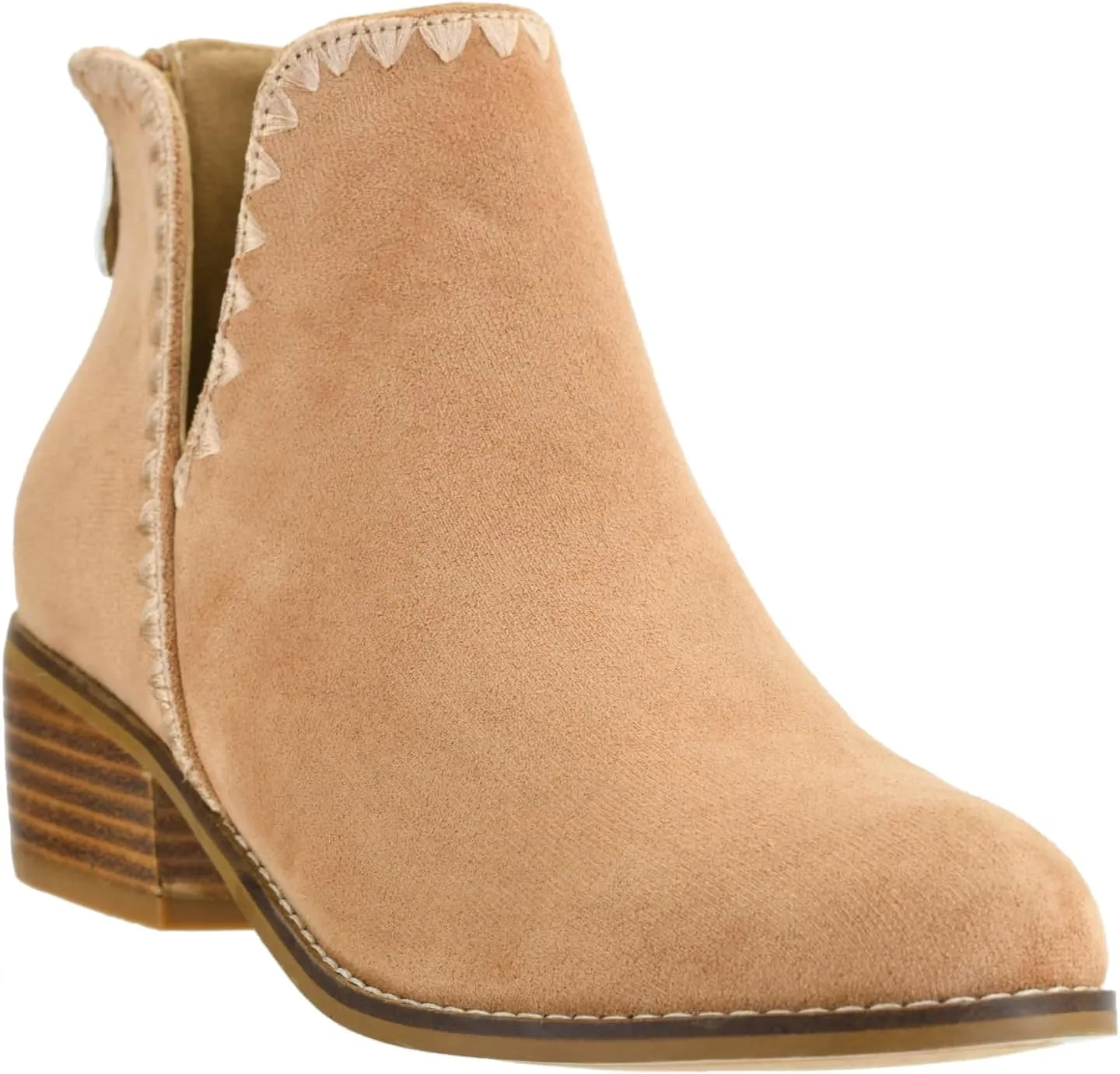 Corkys Footwear Spice It Up 2-Inch Stacked Heel Booties Black Faux Suede with Memory Foam Insoles and Back Zipper - Versatile Fall Fashion Essential