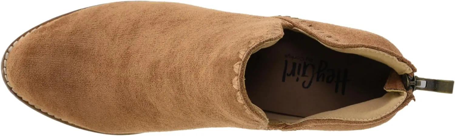 Corkys Footwear Spice It Up 2-Inch Stacked Heel Booties Black Faux Suede with Memory Foam Insoles and Back Zipper - Versatile Fall Fashion Essential