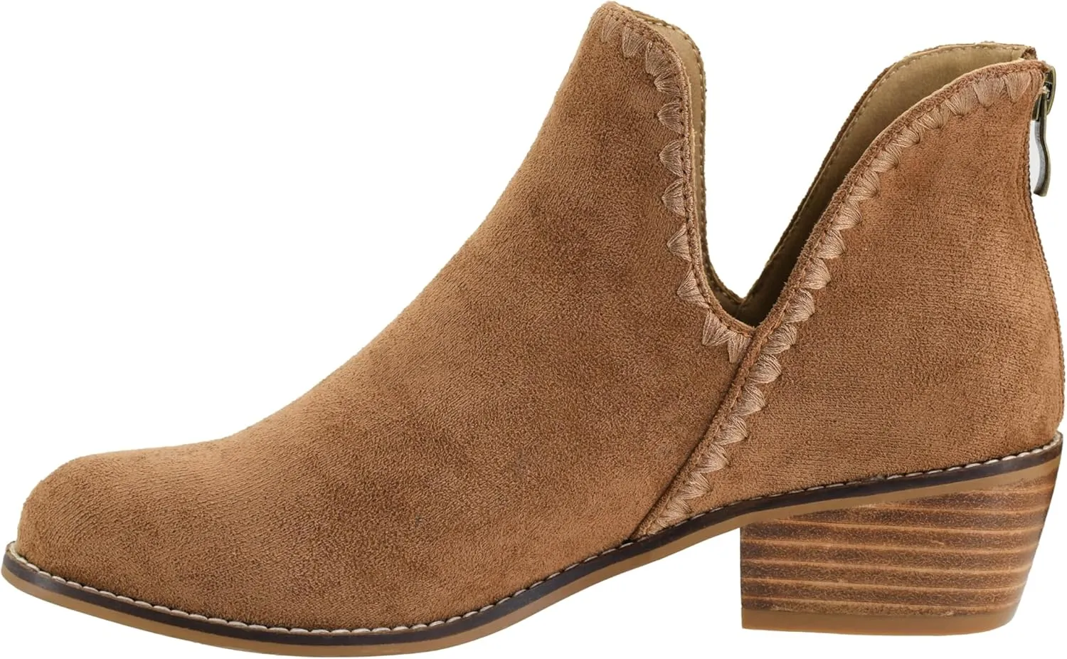 Corkys Footwear Spice It Up 2-Inch Stacked Heel Booties Black Faux Suede with Memory Foam Insoles and Back Zipper - Versatile Fall Fashion Essential