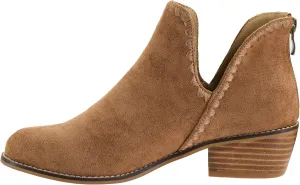 Corkys Footwear Spice It Up 2-Inch Stacked Heel Booties Black Faux Suede with Memory Foam Insoles and Back Zipper - Versatile Fall Fashion Essential