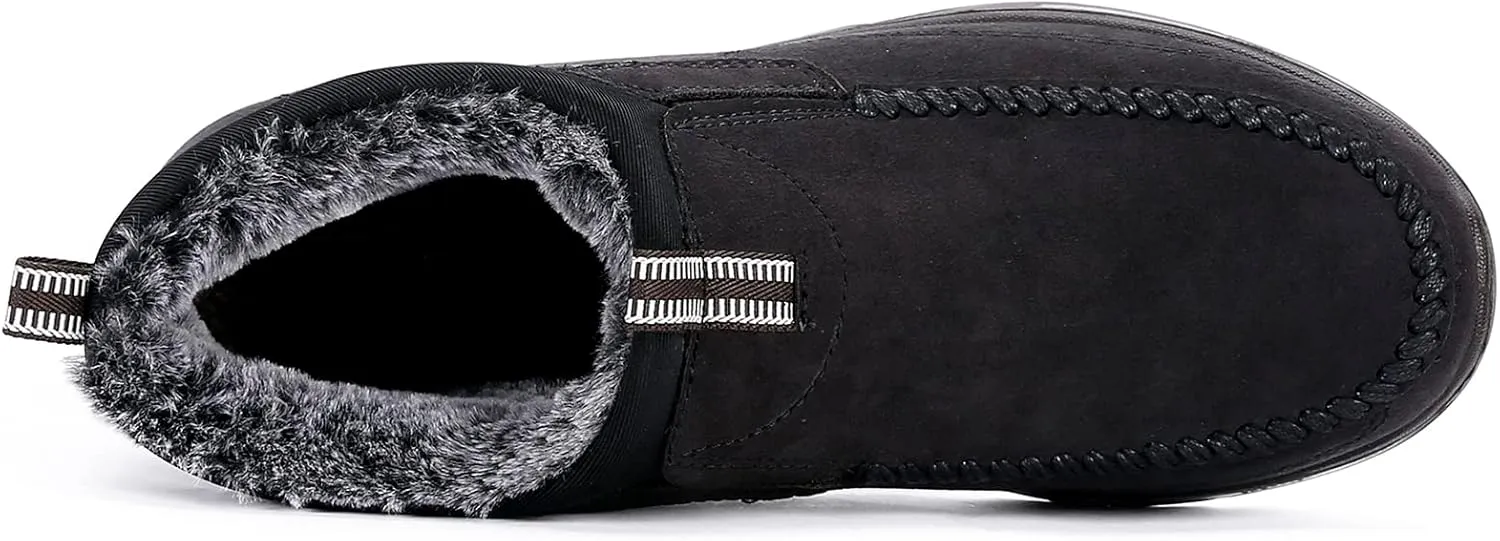 COSIDRAM Men Shoes Winter Snow Boots Cotton-padded Slip on Casual Warm Walking Sneakers House Shoes