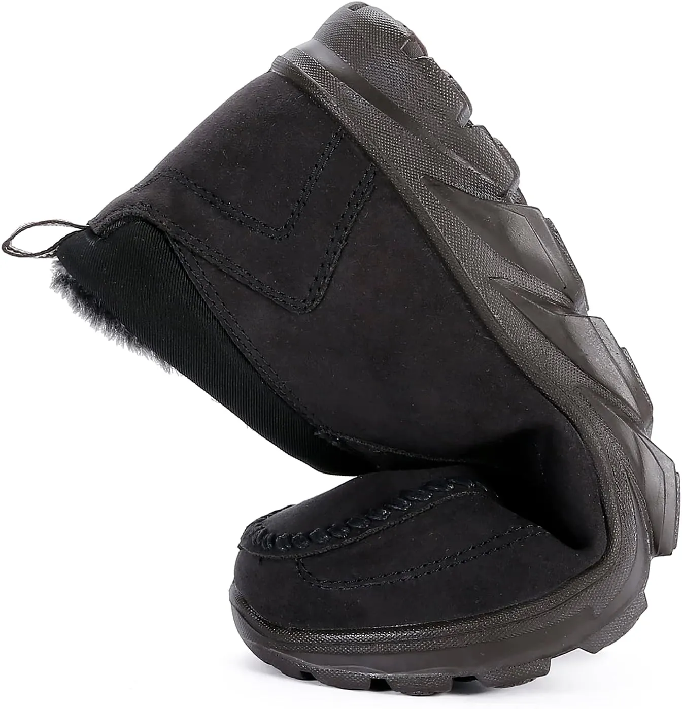 COSIDRAM Men Shoes Winter Snow Boots Cotton-padded Slip on Casual Warm Walking Sneakers House Shoes