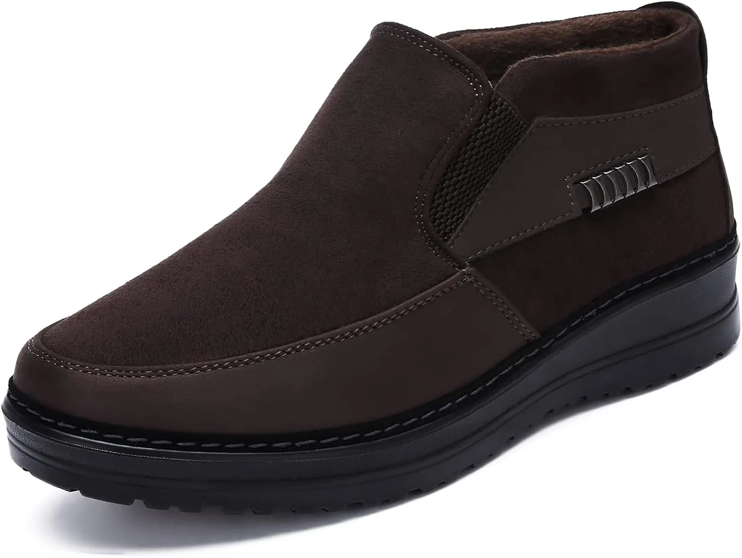 COSIDRAM Men Shoes Winter Snow Boots Cotton-padded Slip on Casual Warm Walking Sneakers House Shoes
