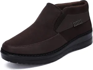 COSIDRAM Men Shoes Winter Snow Boots Cotton-padded Slip on Casual Warm Walking Sneakers House Shoes