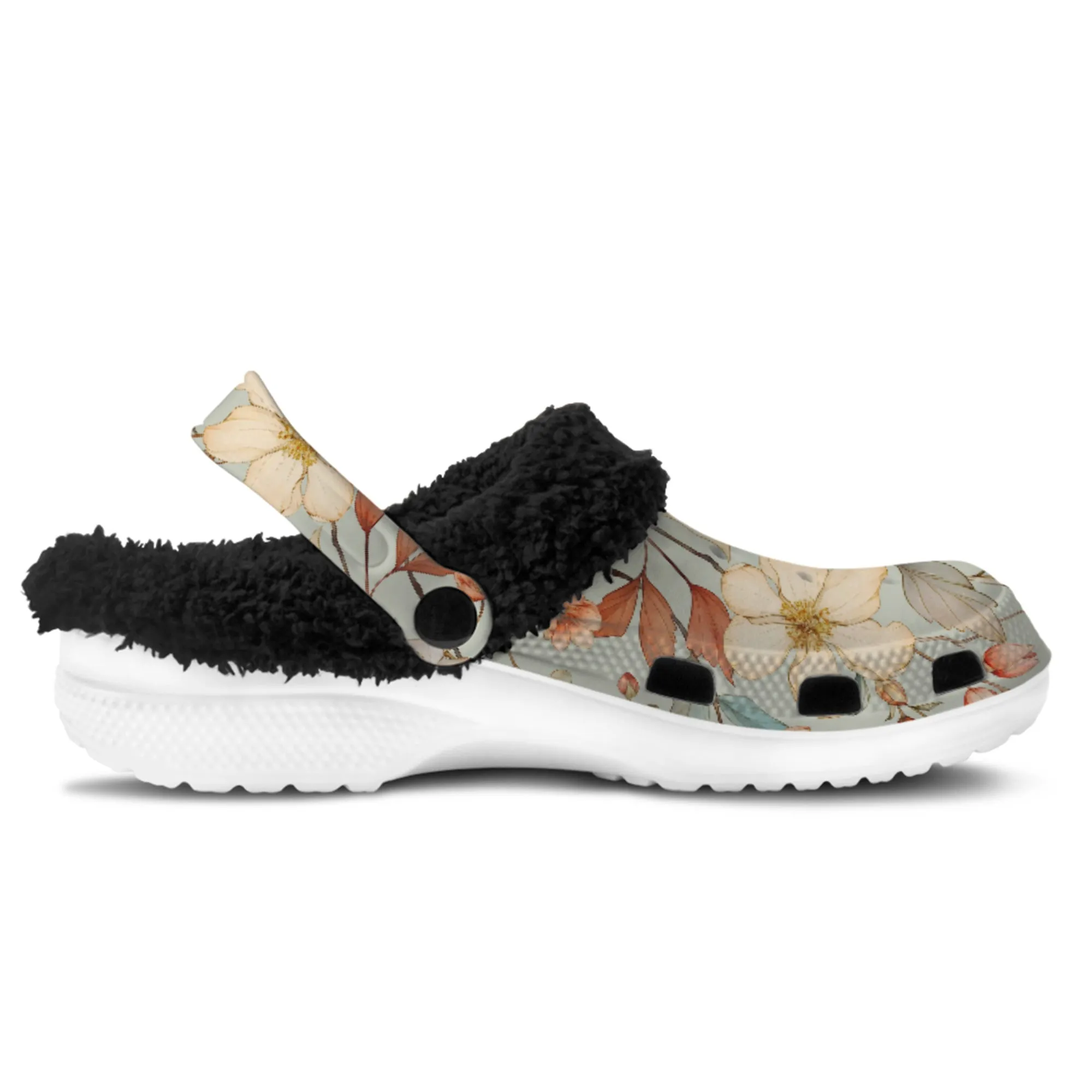 Country Cottage - Lined Slip-On Clog Slippers