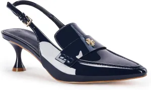 Coutgo Women's Pointed Toe Sandals Slingback Kitten Heel Pumps Slip On Ankle Buckle Dress Shoes