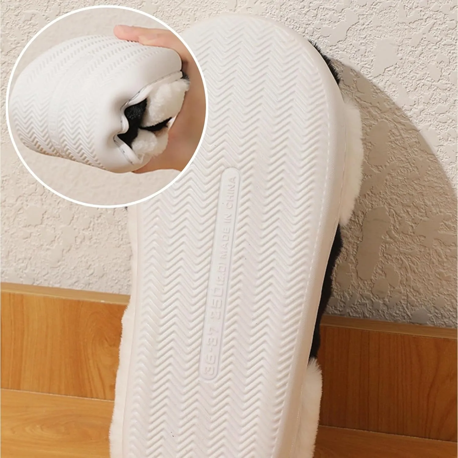 Cow Slippers for Women Men Indoor Cute Cotton Plush Home Couple Slippers Comfy Slides Outdoor Warm Winter Bedroom House Slippers Shoes Cozy Slip On Non-Slip Fuzzy Slippers
