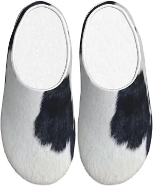 cowhide Print Versatile Use Anti Pilling Washable Slippers for Women Men Cozy Stylish shoes