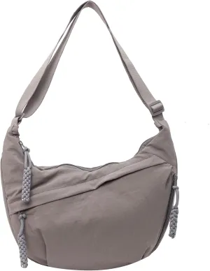 Crescent Crossbody Bags for Women Nylon Slouchy Sling Hobo Bag,Spacious Dumpling Shoulder Handbag Cross Body Purses