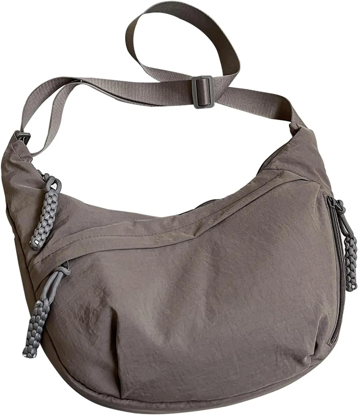 Crescent Crossbody Bags for Women Nylon Slouchy Sling Hobo Bag,Spacious Dumpling Shoulder Handbag Cross Body Purses