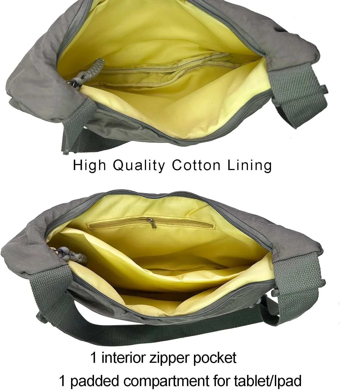 Crescent Crossbody Bags for Women Nylon Slouchy Sling Hobo Bag,Spacious Dumpling Shoulder Handbag Cross Body Purses
