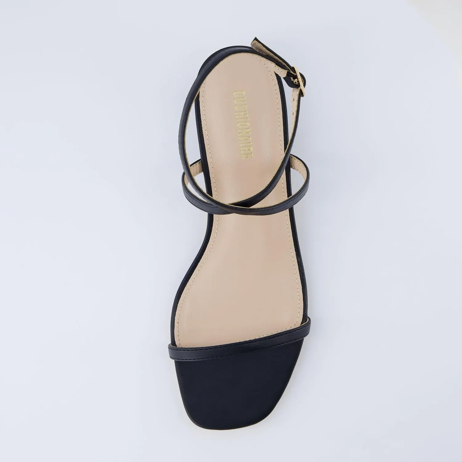 CUSHIONAIRE Sonata Women’s Ankle Wrap One Band Kitten Heel Sandal – Strappy Faux Leather Dress Shoe with Adjustable Buckle