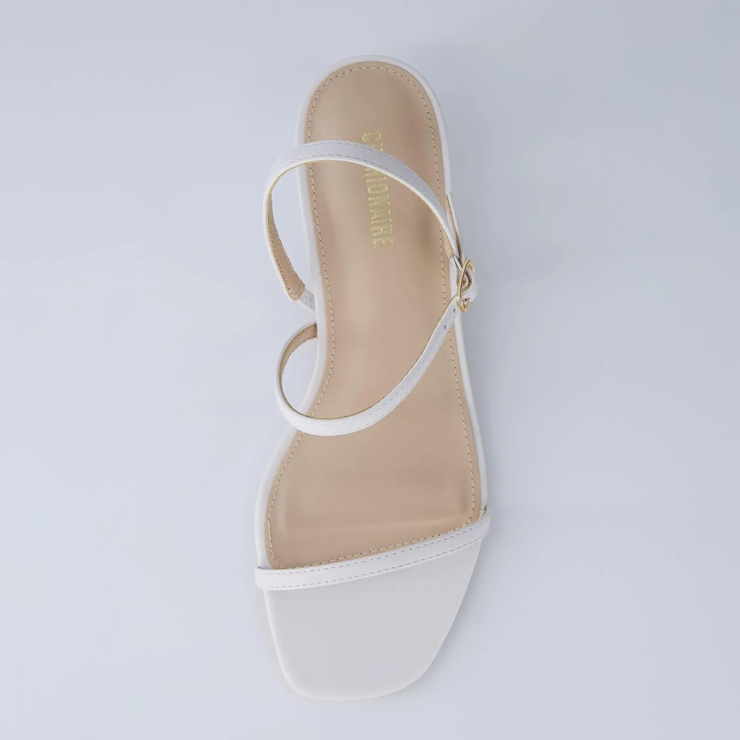 CUSHIONAIRE Soprano Women’s One Band Kitten Heel with Ankle Strap – Minimalist Dress Sandal with Memory Foam & Strappy Silhouette