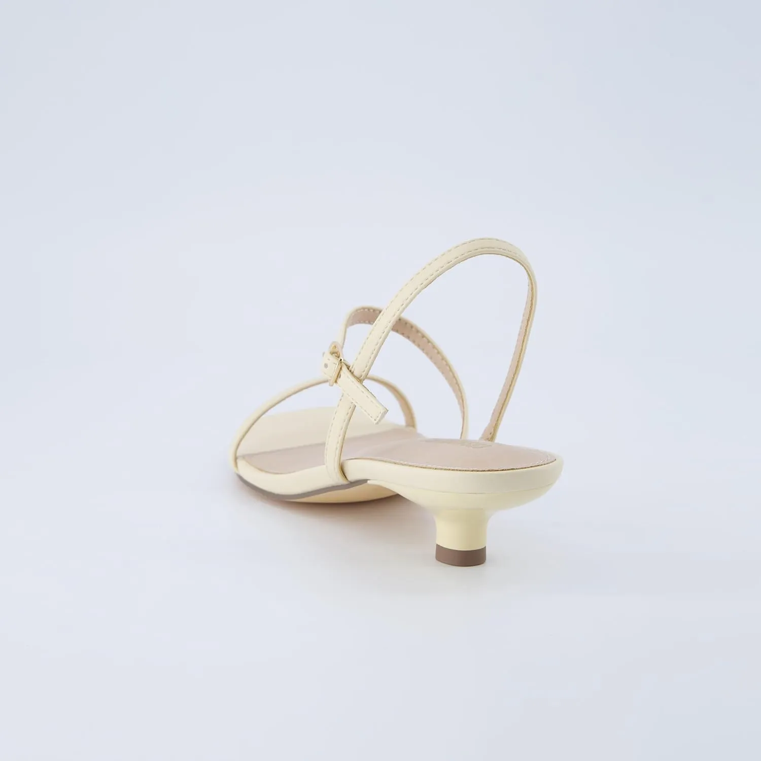 CUSHIONAIRE Soprano Women’s One Band Kitten Heel with Ankle Strap – Minimalist Dress Sandal with Memory Foam & Strappy Silhouette